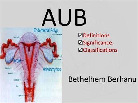 hris.aub|aub in medical term.